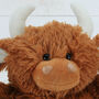 Scottish Highland Brown Cow Hand Puppet + Gift Bag, thumbnail 3 of 6