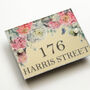 Personalised Mirrored Pink Peony House Door Number Sign, thumbnail 4 of 7