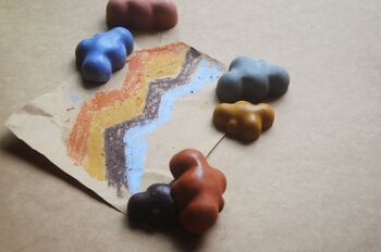 Cloud Shaped Jumbo Beeswax Crayons – Set Of Five In A Tin, 3 of 3