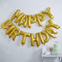 Gold Foiled Happy Birthday Bunting Balloon Decoration, thumbnail 1 of 2