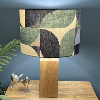 Reno Mineral Navy Blue Retro Style Drum Lampshades, 4 of 9