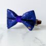Blue Sequin Christmas Dog Bow Tie, thumbnail 1 of 3