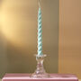 Vintage Art Deco Glass Candlestick Clear, thumbnail 1 of 5