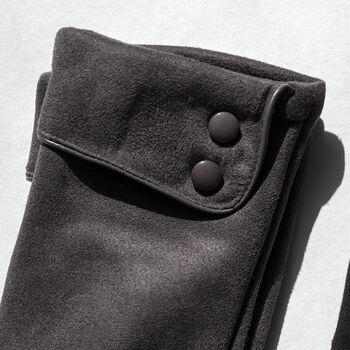 Suede Two Buttoned Cuff Gloves, 8 of 12