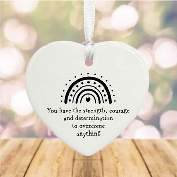 Personalised You Have Strength Courage Determination Heart Keepsake Gift, 2 of 2