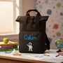 Children's Personalised Embroidered Space And Name Roll Top Backpack, thumbnail 1 of 5