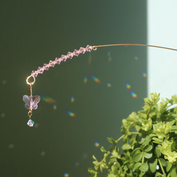 Pink Crystal Butterfly Plant Hanger, 2 of 5
