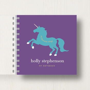Personalised Kid's Unicorn Small Notebook, 9 of 9