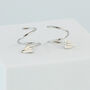 Sterling Silver Arrowhead Spiral Hoop Earrings, thumbnail 3 of 5