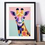 Graphic Giraffe Illustration Art Print, thumbnail 3 of 4