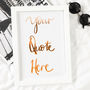 Personalised Bespoke Hand Calligraphy Print Unframed, thumbnail 5 of 10