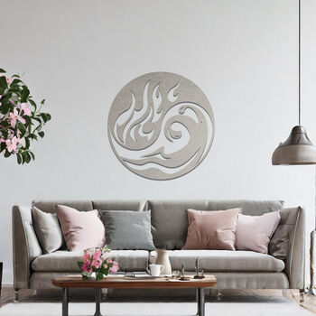 Metal Fire And Water Wall Art For Home Or Studio Decor, 6 of 11