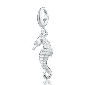 Seahorse Charm Necklace, Silver Or Gold Plated, 6 of 10