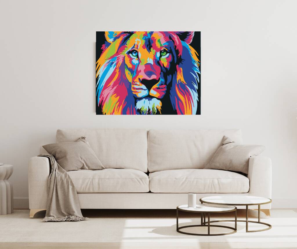 Colourful Lion Premium Paint By Numbers By BEST PAUSE