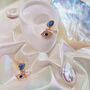 18 K Pearl Opal Earrings, thumbnail 1 of 3