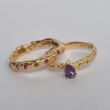Fair Mined Gold Eternity Ring Set With Rubies, 7 of 7