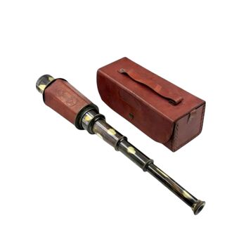17 Inch Bronze Telescope With Leather Case, 7 of 7