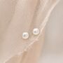 5mm Sterling Silver Pearl Stud Earrings, thumbnail 3 of 7
