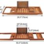 Teak Expandable Bamboo Bath Caddy Tray, thumbnail 2 of 3