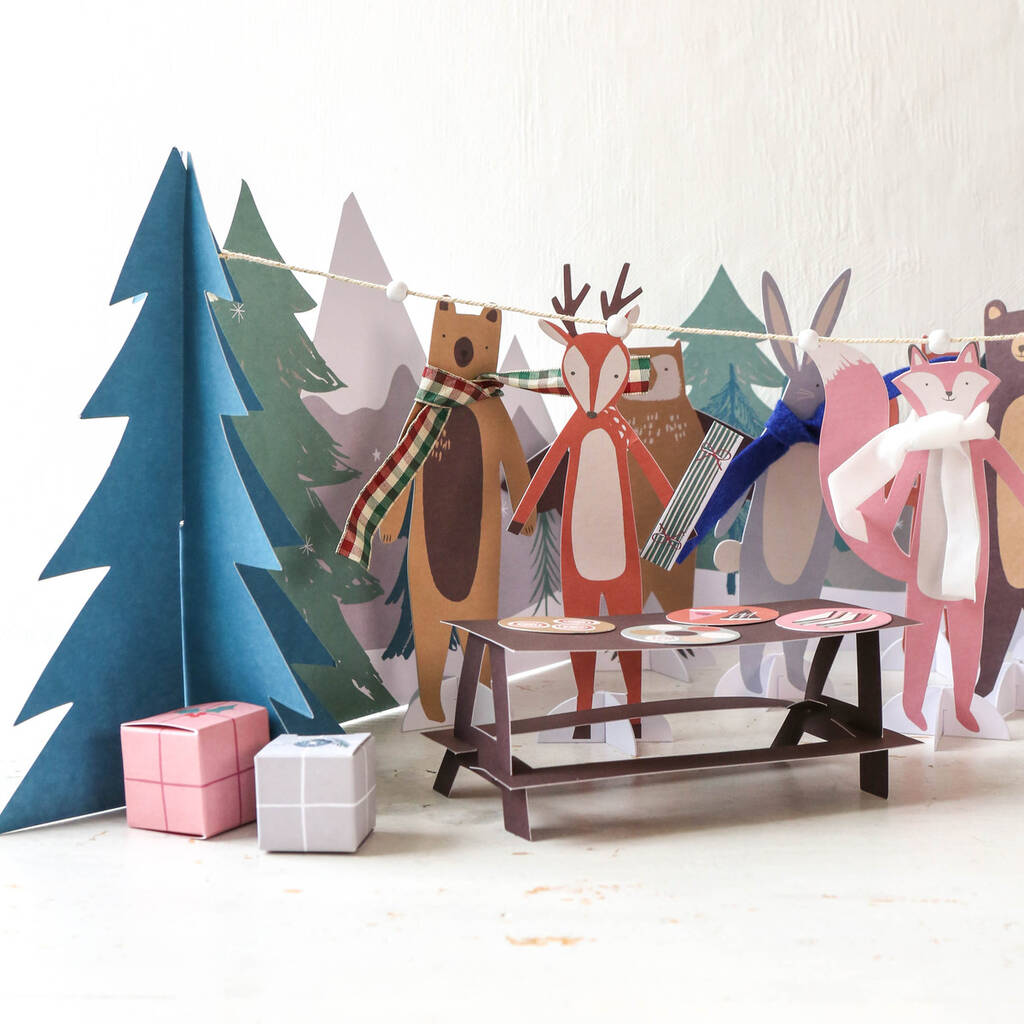 Woodland Paper Play Advent Calendar By Berylune