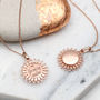Personalised 18ct Rose Gold Plated Sun Locket, thumbnail 1 of 6