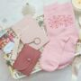 Christmas Gift For Her – Luxury Blue Set With Notebook, Purse, Keyring And Festive Socks, thumbnail 8 of 10