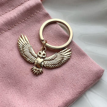 Gold Owl Keyring – Wisdom And Intuition Spiritual Charm, 3 of 5