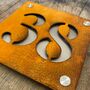 Corten And Stainless Steel House Number, thumbnail 5 of 12