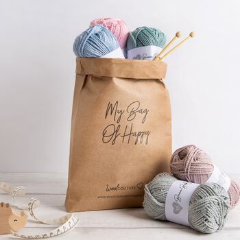Pompom Hat Baby Knitting Kit, 9 of 9