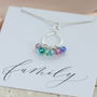 Family Eternity Birthstone Necklace, thumbnail 4 of 10