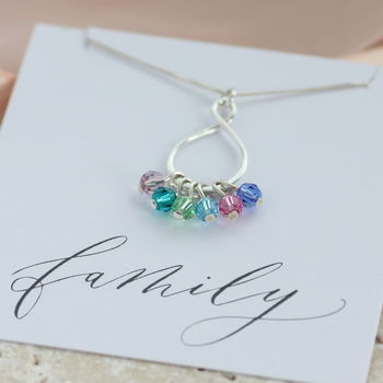Family Eternity Birthstone Necklace, 4 of 10
