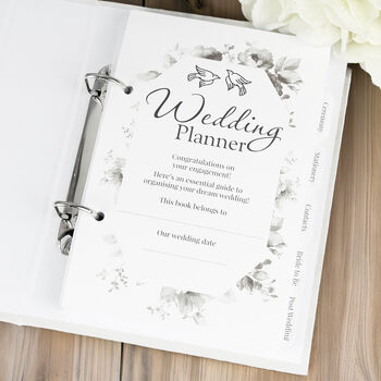 Personalised Botanical Border Wedding Planner, 5 of 12