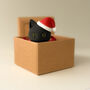 Santa Paws Is Coming To Town Tiny Little Gifts Plum In A Santa Hat, thumbnail 3 of 4