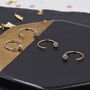Sterling Silver Minimalist Huggie Hoops With Sparkly Cz Crystals, thumbnail 2 of 11