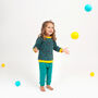 Toddler Joggers Green, Unisex, Organic Cotton, thumbnail 1 of 3
