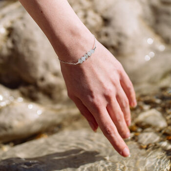 Aquamarine Sterling Silver Bracelet, 2 of 8