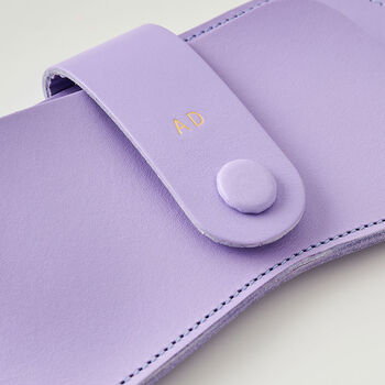 Personalised Leather Glasses Case With Brass Clip, 3 of 4