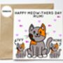 Personalised Cat Mothers Day Card, thumbnail 1 of 2