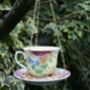 Vintage China Teacup Bird Feeder, thumbnail 1 of 3