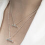 Sterling Silver T Bar Necklace, thumbnail 2 of 9