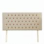 Upholstered Linen Single Headboard With Contrast Button Tufting, thumbnail 3 of 11