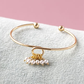 Special Birthday Pearl Charm Bangle, 7 of 9