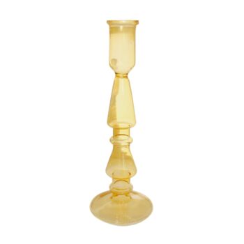 Mustard Glass Candle Holder, 3 of 3
