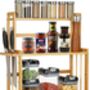 Three Tier Bamboo Storage Organizer Shelf Rack, thumbnail 4 of 7