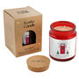 Personalised Gingerbread Scented Christmas Candle | 'First Christmas In Your New Home!' | Red, thumbnail 2 of 2