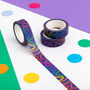 Rainbow Squiggles Pattern Decorative Washi Tape, thumbnail 2 of 3