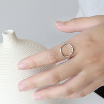 Sterling Silver Geometric Adjustable Rings, 4 of 6