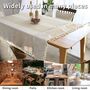 Khaki Cotton Linen Rectangular Table Cloth, thumbnail 3 of 7