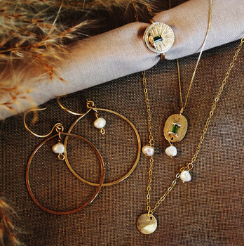 Eco Gold Orbit Necklace, 4 of 6