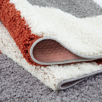 The Rugs Geometric Shaggy Rug Terra Checkered Rug, 9 of 12